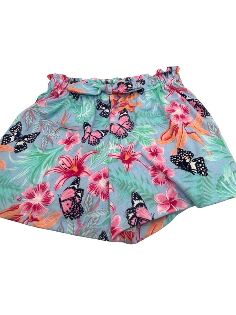 Btween Girls Floral & Butterfly Priny Soft Knit Shorts, Sz. 7 (children's)